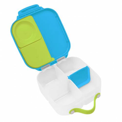 Caserola compartimentata Mini Lunchbox bbox albastru cu verde