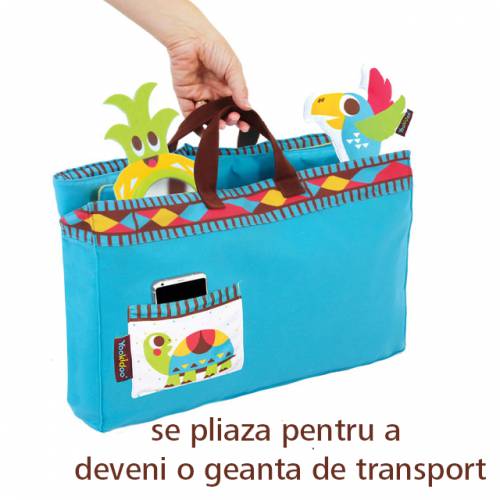 Covoras de joaca Fiesta pliabil - transformabil in geanta pentru transport Yookidoo 0-12 luni
