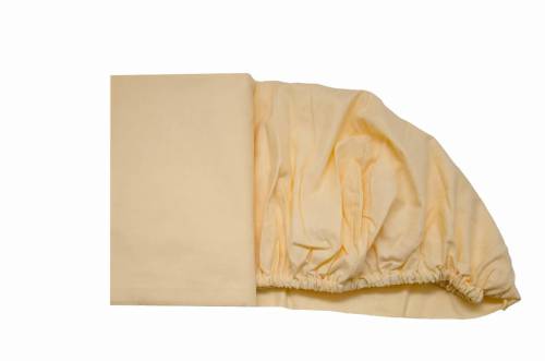 Cearceaf cappuccino patut bebelus 60x120 cm cu elastic din bumbac