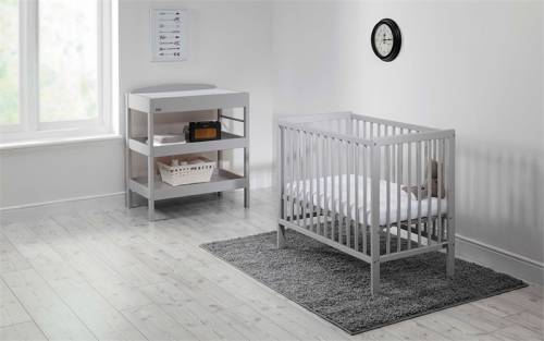 Patut cu saltea si lenjerie Carolina Gri 50 x 96 x 90 - 5