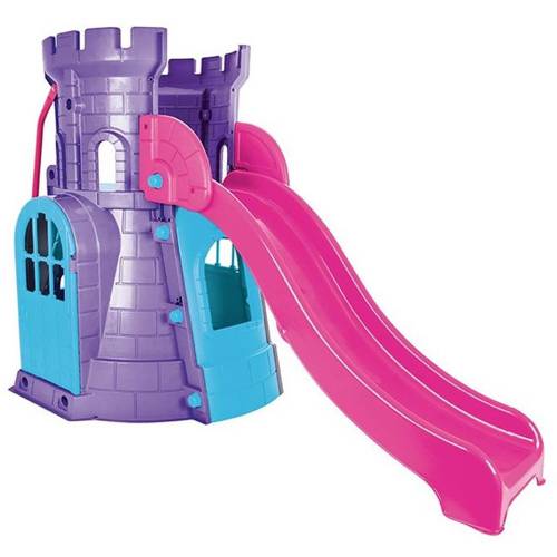 Spatiu de joaca cu tobogan Pilsan Castle Slide purple