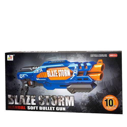 Arma de joaca cu 10 gloante din spuma Blaze Storm ZC7111