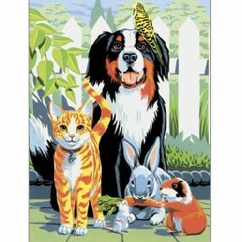 Prima mea pictura pe numere mica Royal Brush Junior Animale 22x30 cm